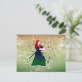 Vrouw Samurai Warrior met zwaard Briefkaart (Staand voorkant)