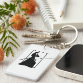 Vrouw Samurai Warrior met zwaard Sleutelhanger (Voorkant Rechts)