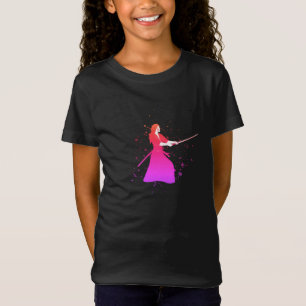 Vrouw Samurai Warrior met zwaard T-shirt
