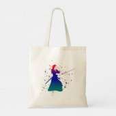 Vrouw Samurai Warrior met zwaard Tote Bag (Achterkant)