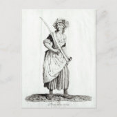 Vrouw Sans-Culotte, 1792 Briefkaart (Voorkant)