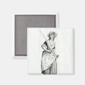 Vrouw Sans-Culotte, 1792 Magneet (Voorkant / Achterkant)