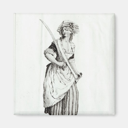 Vrouw Sans-Culotte, 1792 Magneet (Voorkant)
