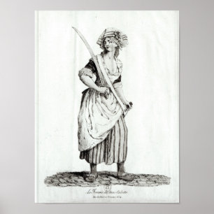 Vrouw Sans-Culotte, 1792 Poster