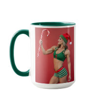 Vrouw Santa's Giant Candy Cane