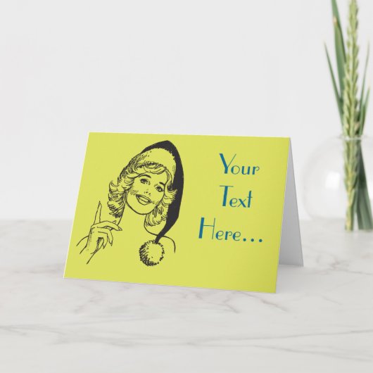 Vrouw Santa's Helper Lady Sjabloon (Voorkant)