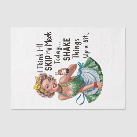 Vrouw Sarcasme Humor Design 4 Tissuepapier (Voorkant)