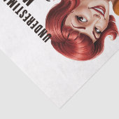 Vrouw Sarcasme Humor Design 5 Tissuepapier (Detail)