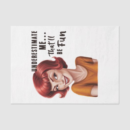 Vrouw Sarcasme Humor Design 5 Tissuepapier (Voorkant)