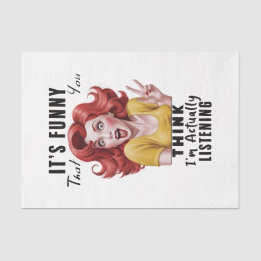 Vrouw Sarcasme Humor Design 7 Tissuepapier (Voorkant)