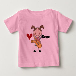 Vrouw Saxophone Player Tshirts en cadeaus