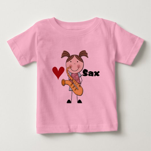 Vrouw Saxophone Player Tshirts en cadeaus (Voorkant)