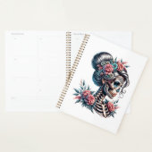 Vrouw Schedel Dia De Los Muertos Skelet Planner (Display)