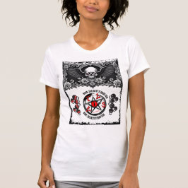 Vrouw schedel en Rozen ontwerp T-shirt