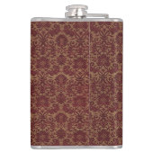 Vrouw schedel Rozen Dag van de dode kunst Heupfles (Achterkant)