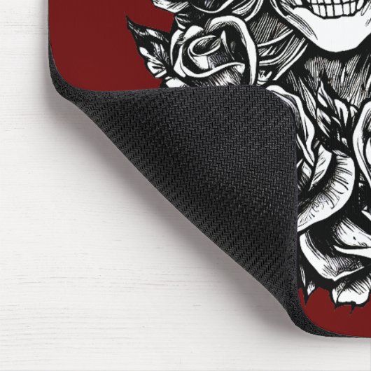 Vrouw schedel Rozen Dag van de dode kunst Muismat (Hoek)