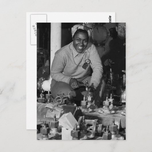 Vrouw Scheepswerksters Briefkaart (Voorkant / Achterkant)