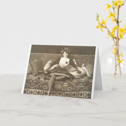  Vrouw Scherm Nota Kaart (Gele Bloem)