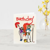 Vrouw schilders met rode verf op de Kaart van afge (Gele Bloem)