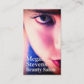 Vrouw schoonheidsgezicht vierkant visitekaartje (Voorkant)