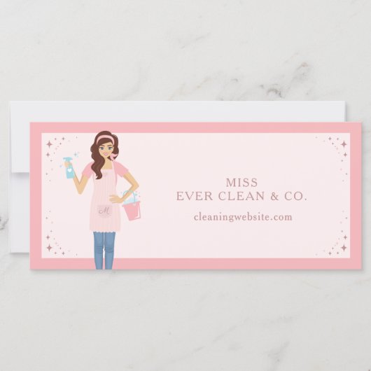  vrouw schoonmaakdiensten Cadeaubon (Voorkant)
