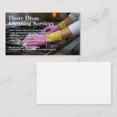 Vrouw schoonmaken kachel | Huisreiniger Visitekaartje (Voorkant / Achterkant)