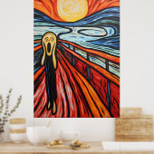 Vrouw schreeuwen poster (Keuken)