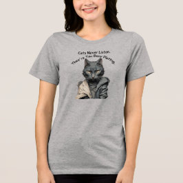 Vrouw Schrijvers Cat T shirt