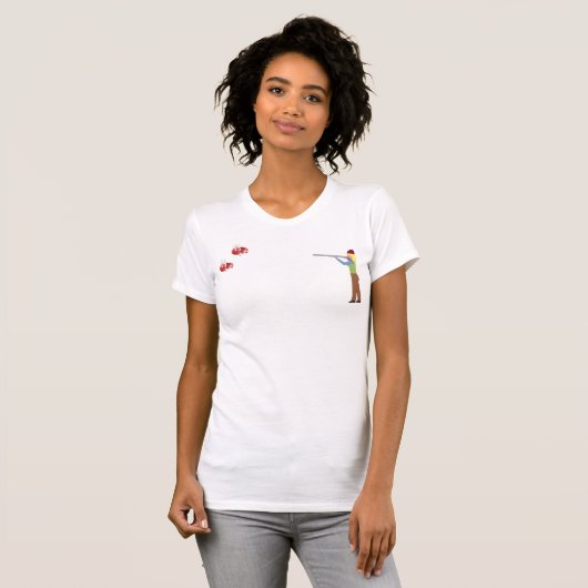 Vrouw schutter t-shirt (Voorkant volledig)