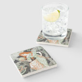 Vrouw Scientist (Vrouwen in wetenschap en techniek Stenen Onderzetter (Zijkant)