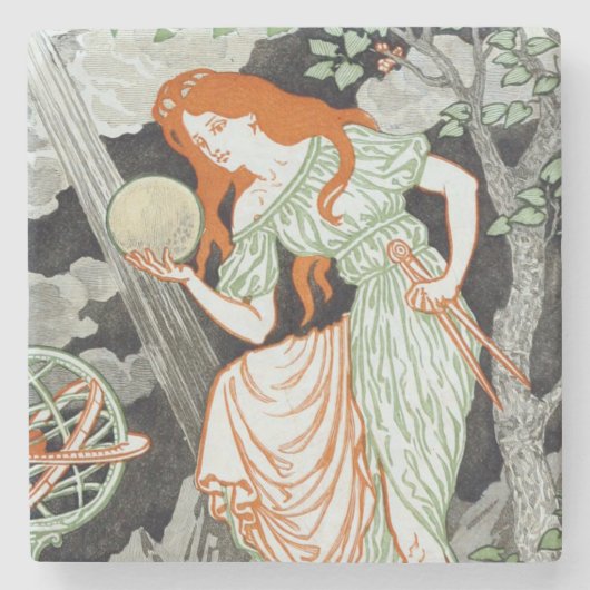 Vrouw Scientist (Vrouwen in wetenschap en techniek Stenen Onderzetter (Voorkant)