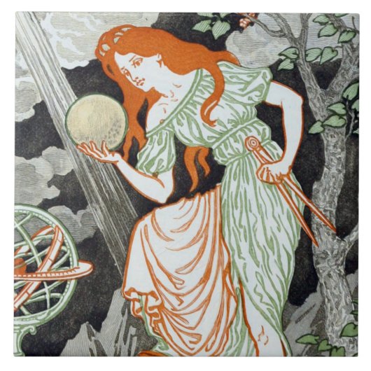 Vrouw Scientist (Vrouwen in wetenschap en techniek Tegeltje (Voorkant)