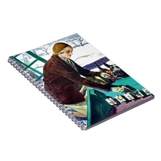 Vrouw & Scottie Hond Planting Notitieboek (Rechterzijde)