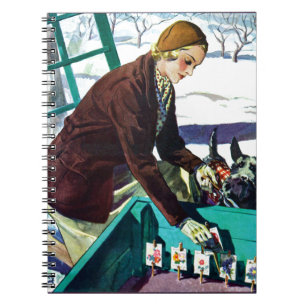  Vrouw & Scottie Hond Planting Notitieboek