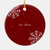 vrouw | Sentimentele foto KeepSake Kerstmis Keramisch Ornament (Achterkant)