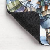 Vrouw Shopper met tassen Muismat (Hoek)