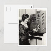 Vrouw Sigarettenautomaat Retro Geïnspireerd Briefkaart (Voorkant / Achterkant)