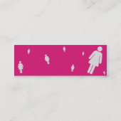 Vrouw Sign - Skinny Mini Visitekaartje (Achterkant)