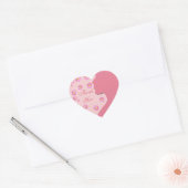 Vrouw silhouet, bloemen op roos goud Dank je wel Hart Sticker (Envelop)