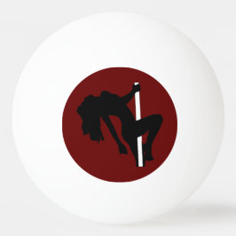 Vrouw Silhouet Entertainment Danser Rood Pingpongbal