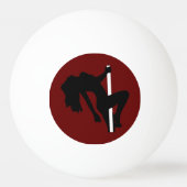 Vrouw Silhouet Entertainment Danser Rood Pingpongbal (Achterkant)