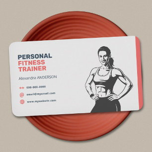 Vrouw Silhouet - Fitness Trainer Visitekaartje