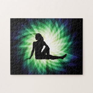  vrouw silhouet legpuzzel