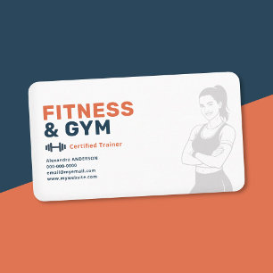 Vrouw Silhouet - Minimalistische Fitness Trainer Visitekaartje