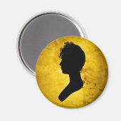 "Vrouw Silhouet op Goud" magneten (Voorkant / Achterkant)