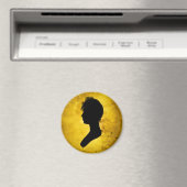 "Vrouw Silhouet op Goud" magneten (Insitu (Vaatwasser))