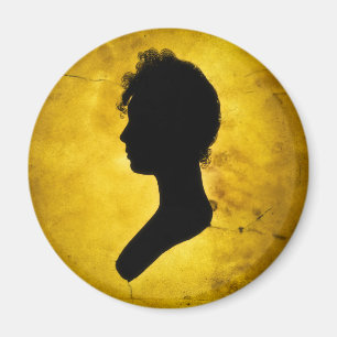 "Vrouw Silhouet op Goud" magneten