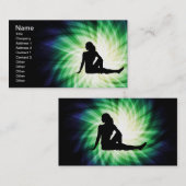  vrouw silhouet visitekaartje (Voorkant / Achterkant)