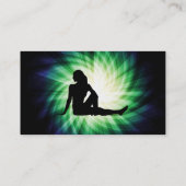  vrouw silhouet visitekaartje (Achterkant)