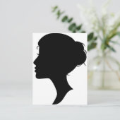Vrouw Silhouette Briefkaart (Staand voorkant)